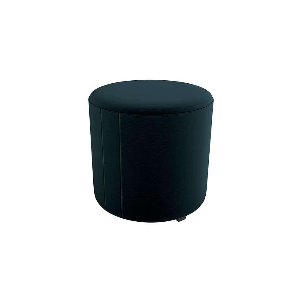 puff redondo copenhage veludo preto