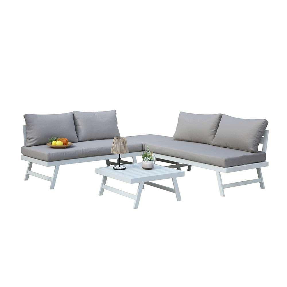 conjunto de Área externa summit cinza e branco