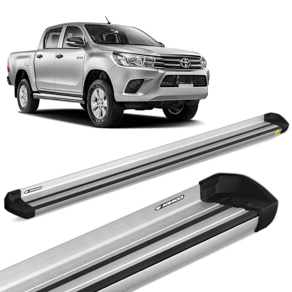 Estribo Lateral Hilux 2005 a 2015 Aluminio Prata Keko K1