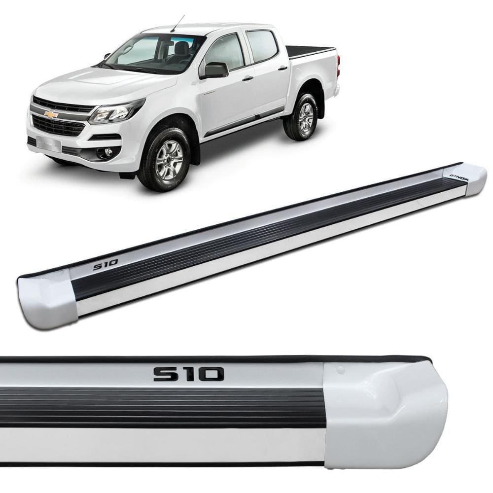 Estribo Lateral S10 Cab. Dupla 2012 a 2023 Branco Summit Personalizado Gtnox