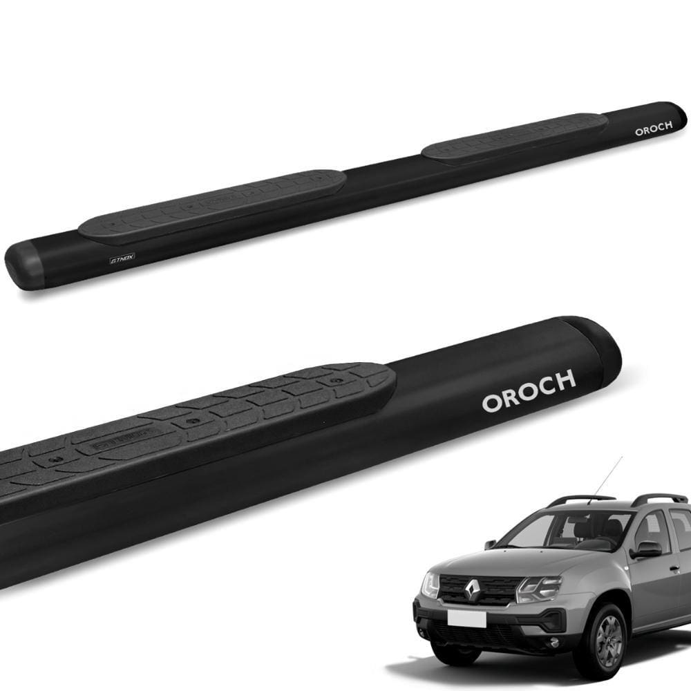 Estribo Lateral Oroch 2016 a 2024 Oval Oblongo Preto