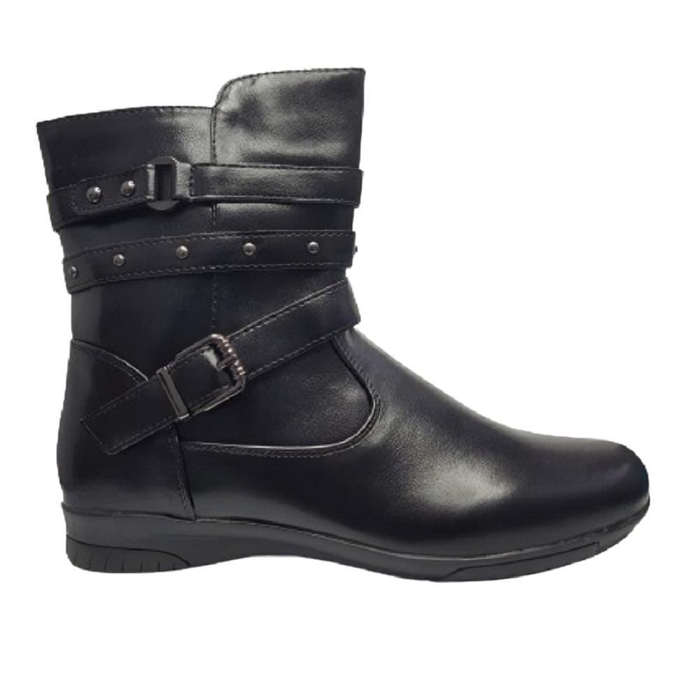 Bota Feminina Rasteira Mooncity Cano Curto 71142