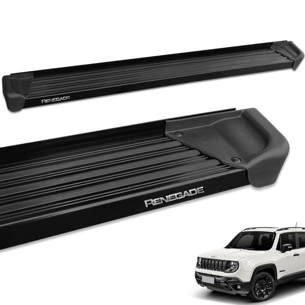 Estribo Lateral Renegade 2016 a 2024 Aluminio Preto A3