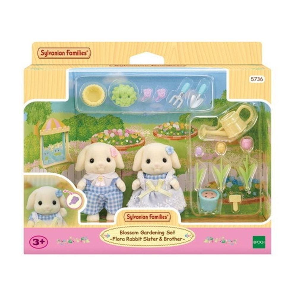 Sylvanian Families Conjunto Jardinagem Irmãos Coelho Floral - Epoch