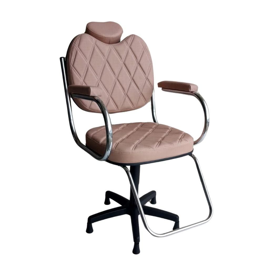 Cadeira para salão Rose gold - Poltrona Luíza Gomada