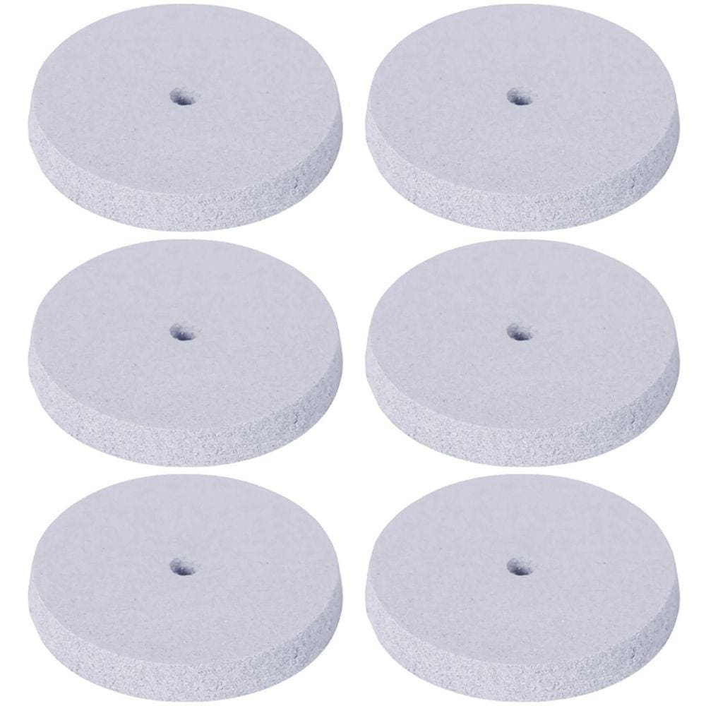 Kit 6 Rodas De Borracha 22Mm Polimento Fino Micro Retífica