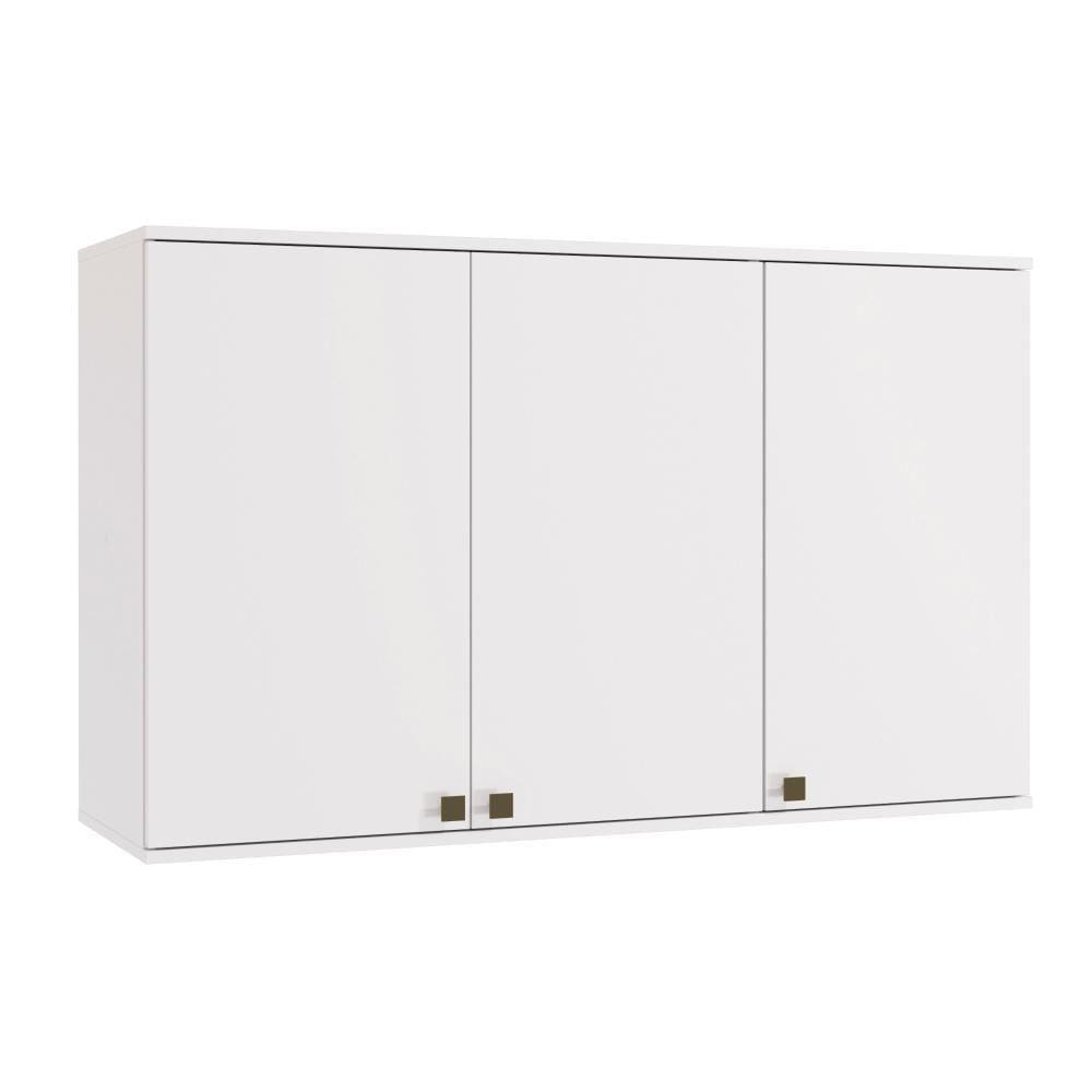 Armário Aéreo Celeste Kappesberg 100% MDF 3 Portas Branco 120cm