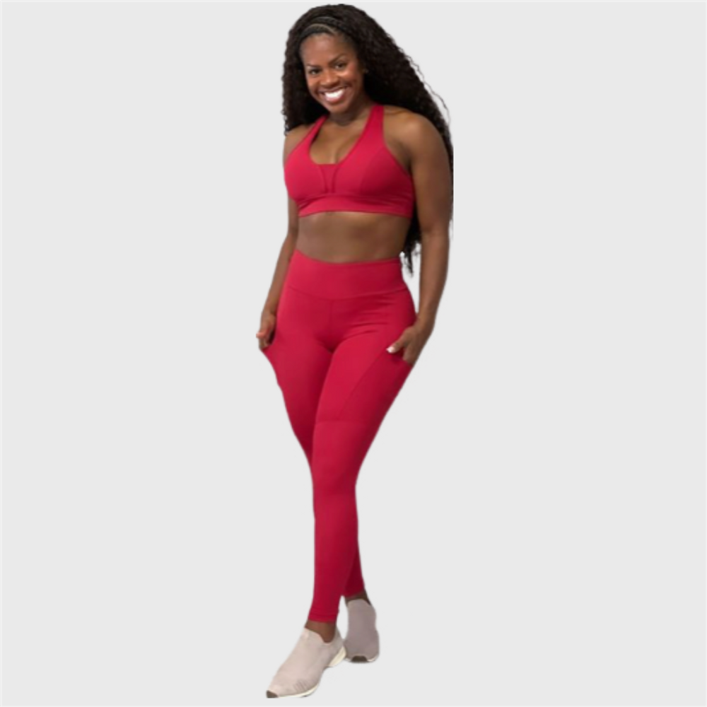 Top Fitness Ísis Em Poliamída Com Recorte