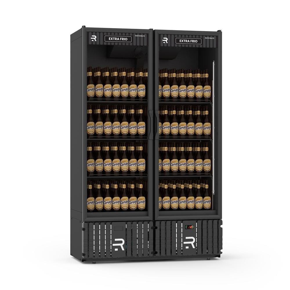 Visa Cooler Multiportas Extra Frio 800L 2 Portas -5ºC VCEF2PB Black 220V - Refrimate