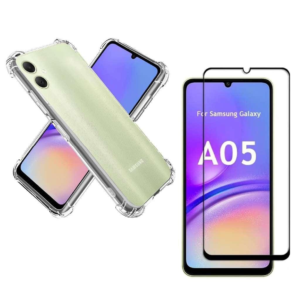 Capinha Anti Shock Para Samsung A05 + Película De Vidro 3D