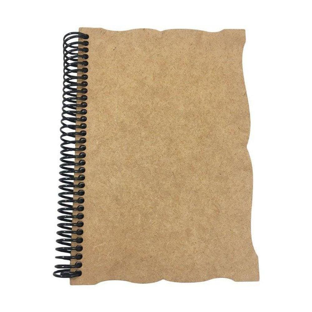 Caderno Trabalhado Capa Mdf Com 96 Folhas Woodplan 20X14 Cm
