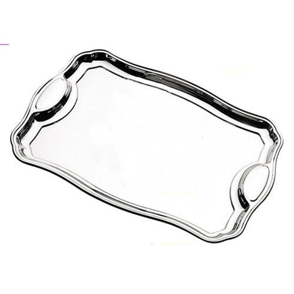 Bandeja Tramontina Retangular Em Inox Com Alças 49 X 34 Cm
