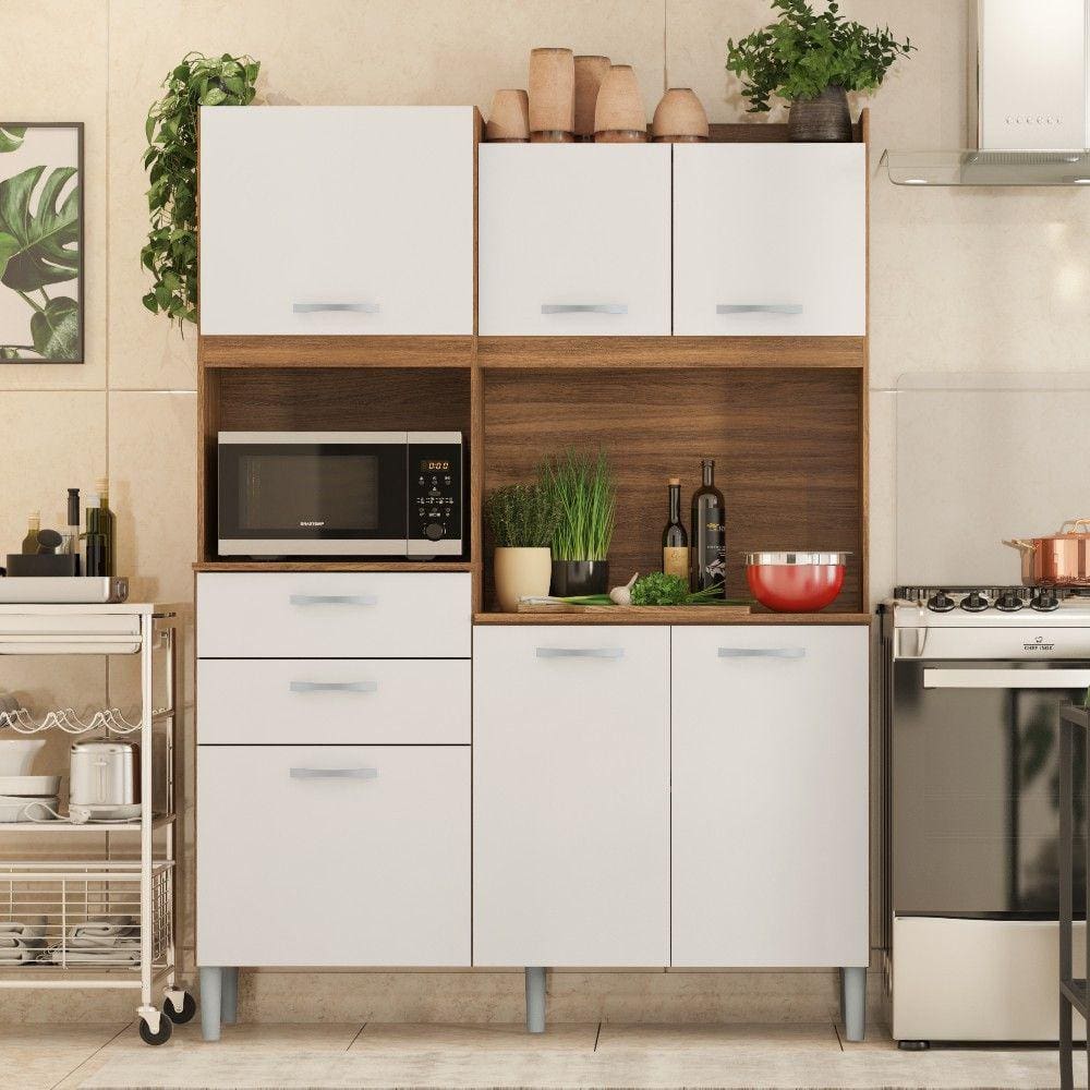 Cozinha Compacta 6 Portas 2 Gavetas Harmonia Demóbile