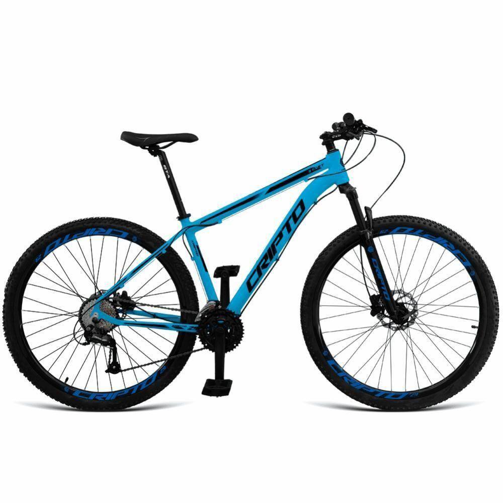 Bicicleta Aro 29 Cripto 24 Marchas Freios Disco E Suspensão - 21" Azul Pantone-preto