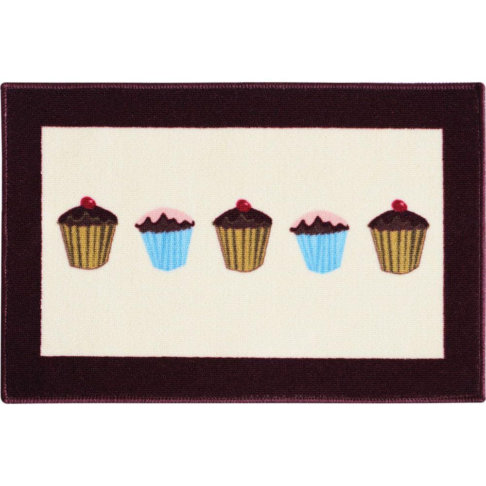 Tapete De Cozinha Vizapi Cupcake 40X60Cm Multicolorido