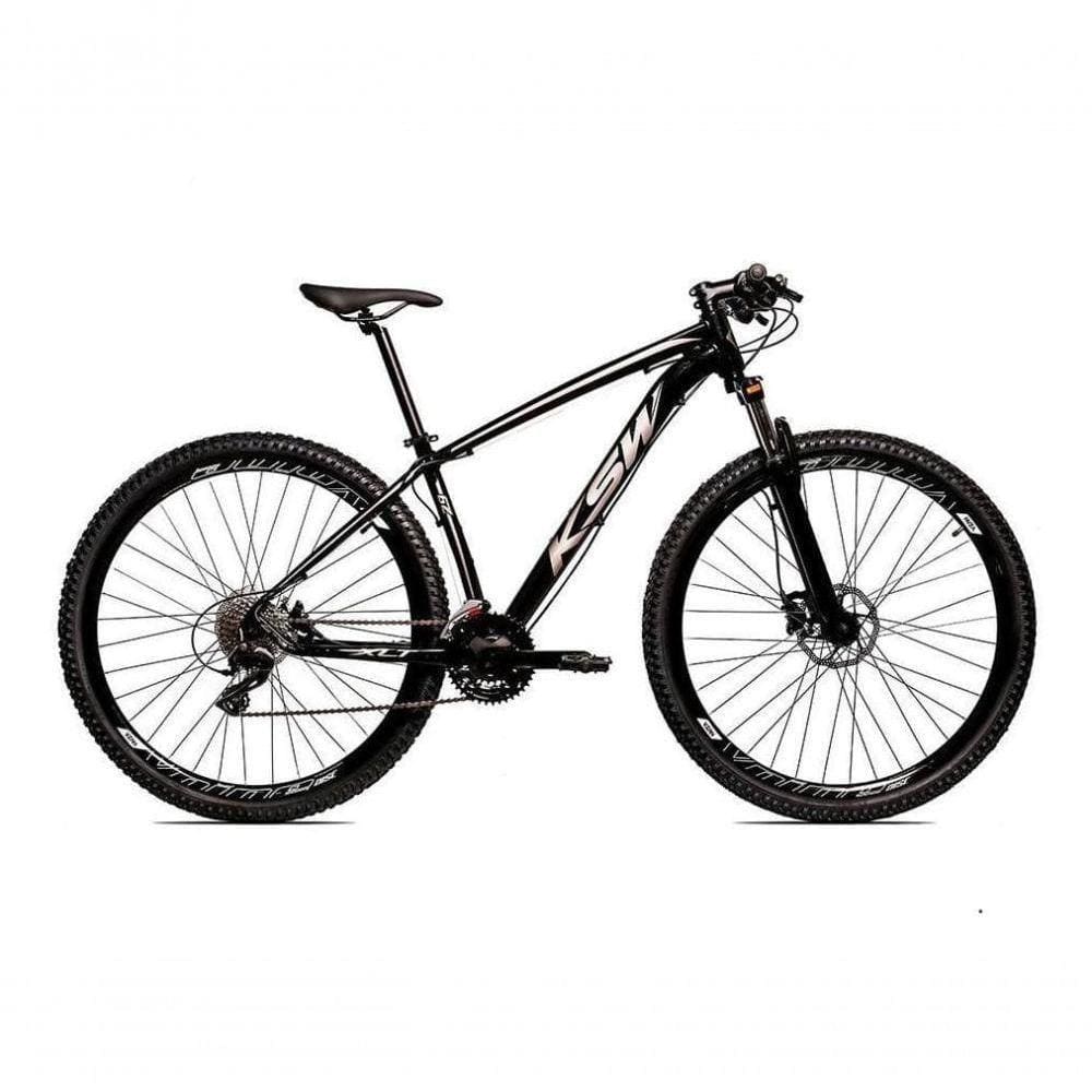 Bicicleta Aro 29 Ksw 1x12v Gta Rx Hidraulica C-trava Guidão - Preto-prata - 15\" Preto-prata
