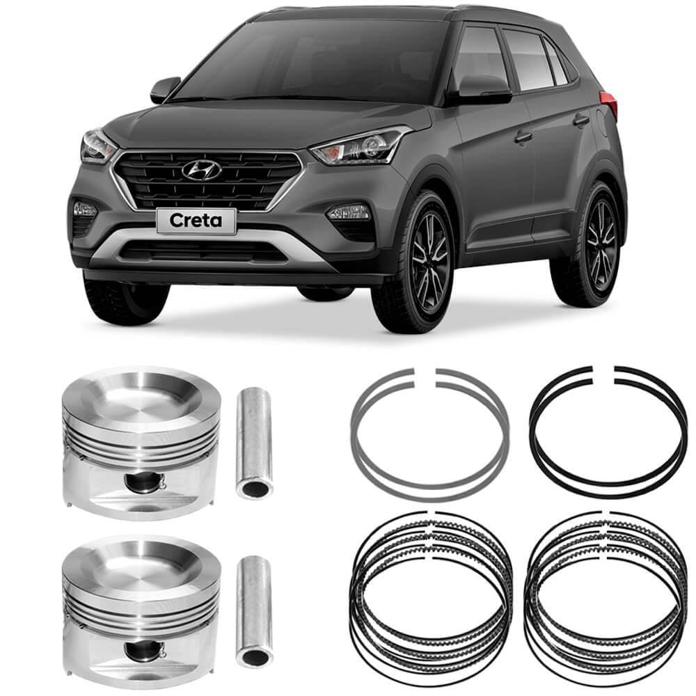 Kit Pistão Anel 0.50 Creta 1.6 16V Gamma 17 a 24 Metal Leve