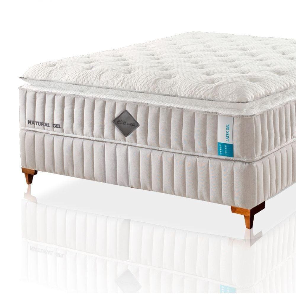 Colchão De Látex Qgel Com Cobre Box Casal 138x188cm