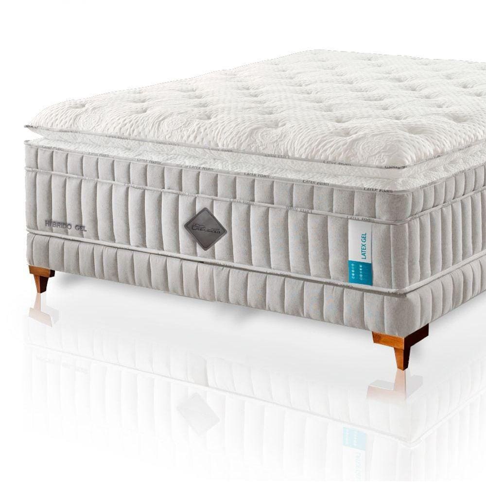 Colchão De Látex Híbrido Qgel Queen 158x198cm