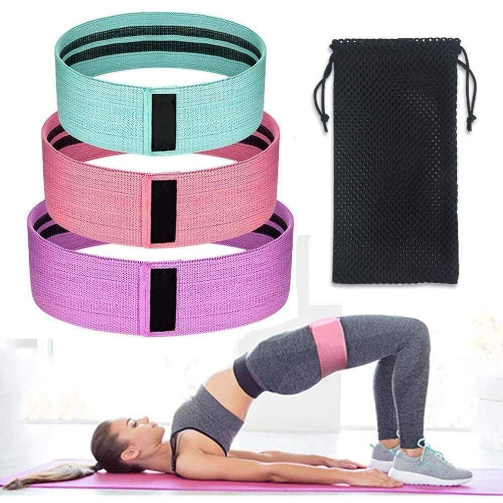 Kit 3 Faixa Elasticas De Exercicios Hip Resistance Bands