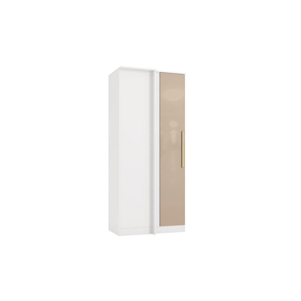 Guarda-roupa De Canto Reto Kappesberg Adapt Branco/macadâmia