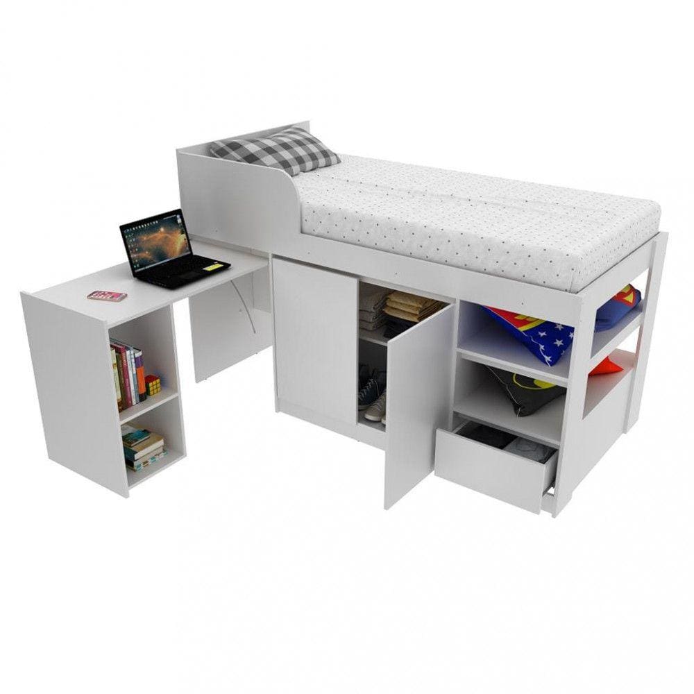Cama Solteiro Multifuncional CM8021 Tecnomobili