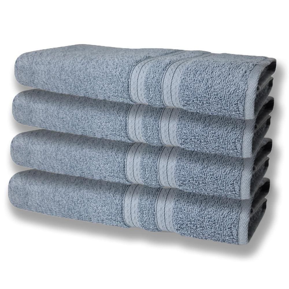 4 Toalhas Super Felpudas Grande E Grossa Algodão 80x150 Azul