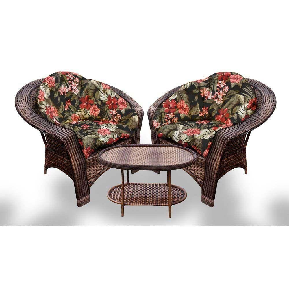 Conjunto De Poltronas 19 2 Poltronas + 1 Mesa Centro Preto