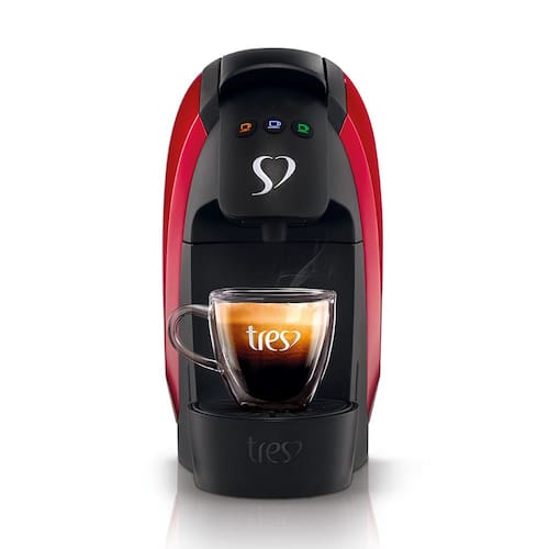 imagem-Cafeteira Espresso LUNA Vermelha Automática - TRES 3 Corações - 220V