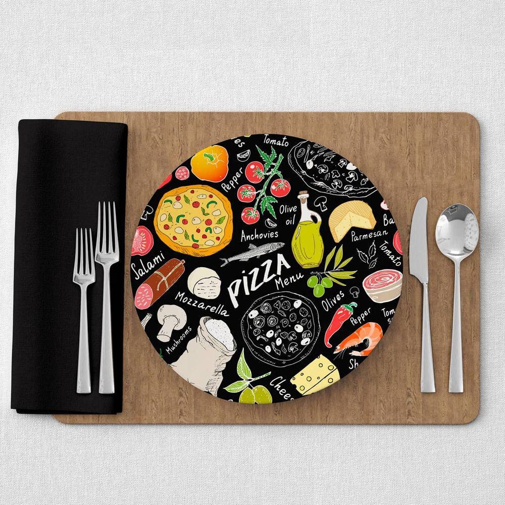 Kit Capa de Sousplat Estampado com Guardanapos Mesa Posta Jogo Americano 08 Lugares - Decoração Cozinha