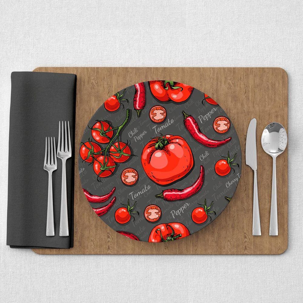 Kit Capa de Sousplat Estampado com Guardanapos Mesa Posta Jogo Americano 10 Lugares - Decoração Cozinha
