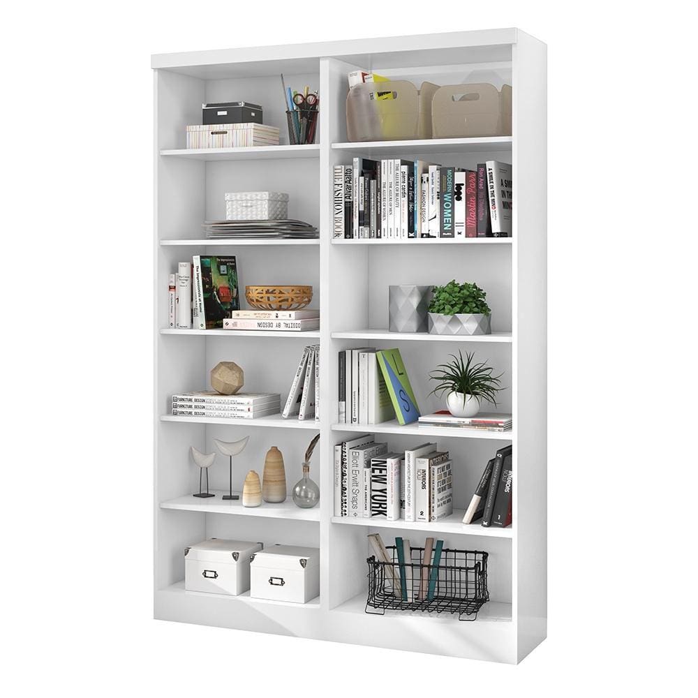 Kit com 02 Estantes Livreiros 1404 Qmovi Branco