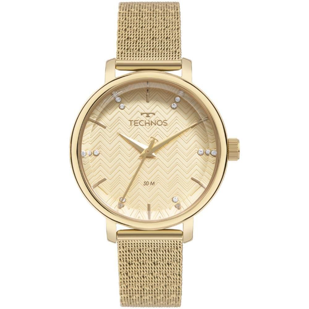 Relógio Technos Feminino Ref: 2036mtc/1d Fashion Mesh Dourado