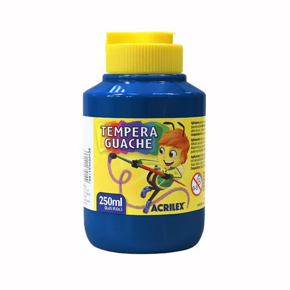 Tinta Tempera Guache Acrilex 250ml Azul Turquesa