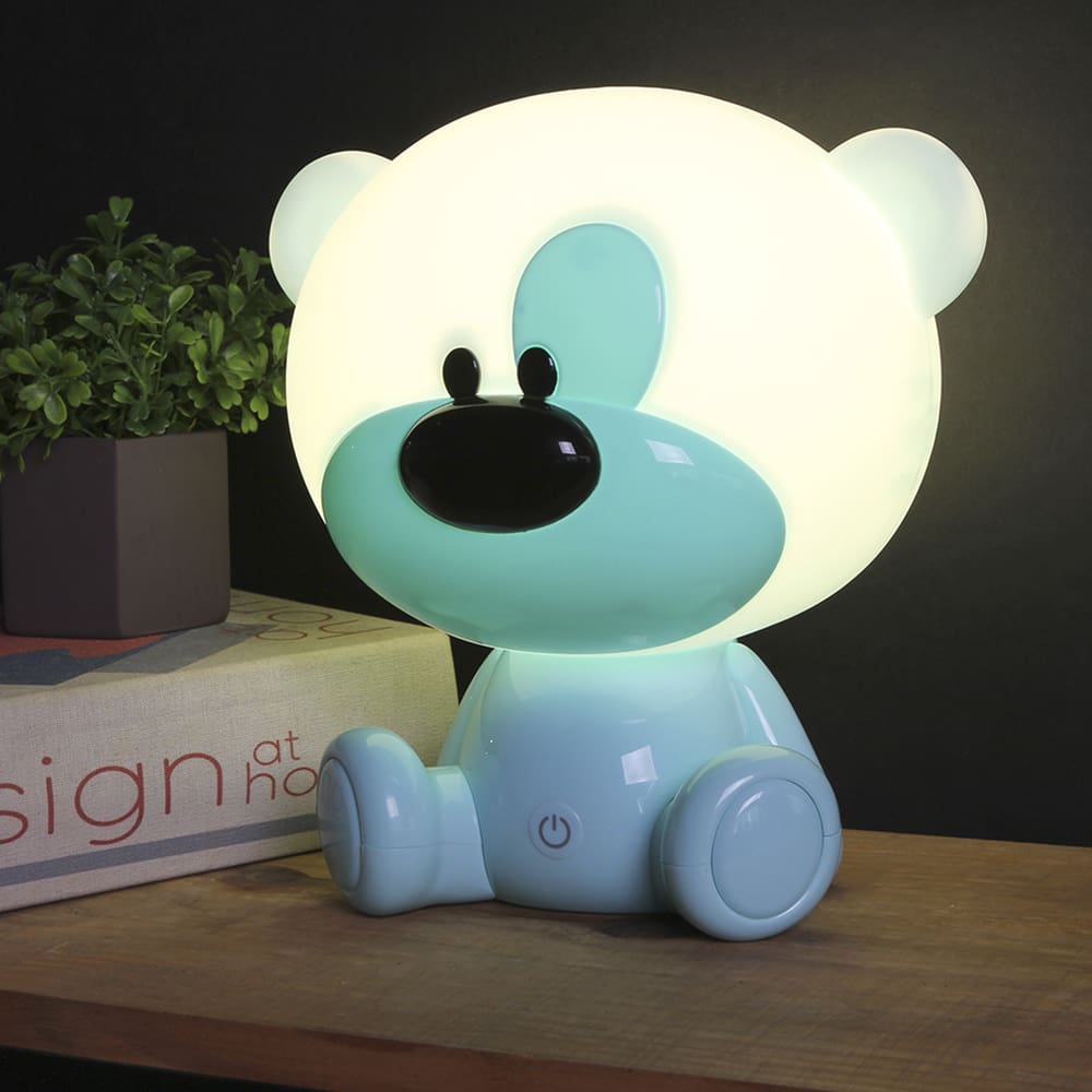Luminária de Mesa Taschibra Led Ursinho Pipo 3W USB Luz Quente 3000K