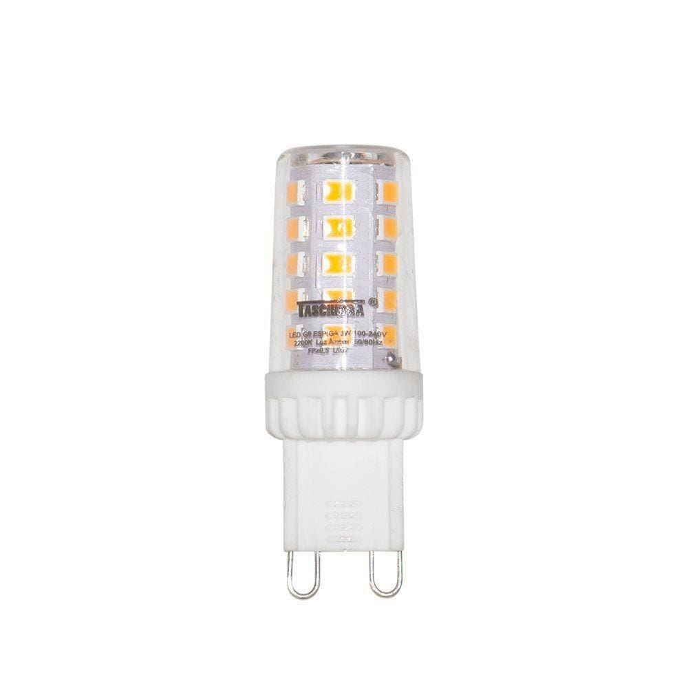 Lâmpada Led G9 Espiga 3w Taschibra Bivolt 2200k Luz Quente