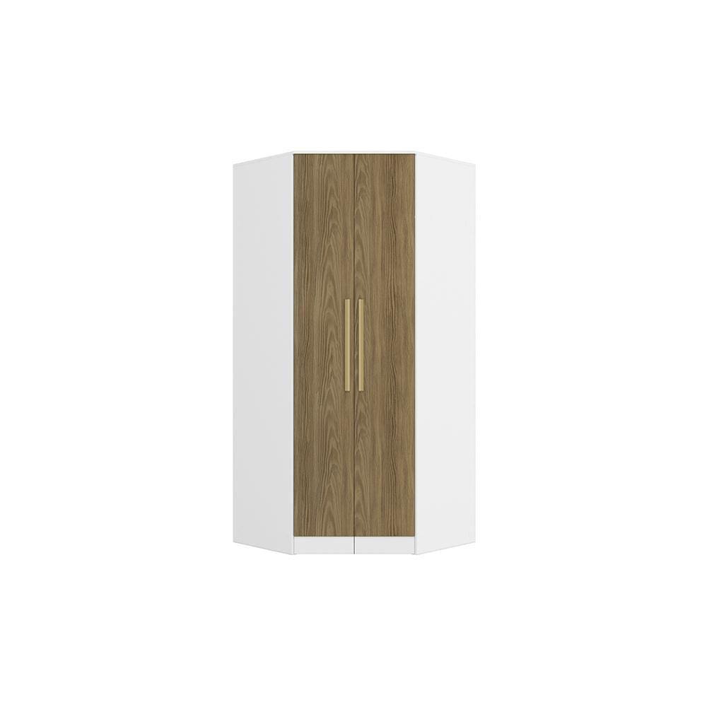 Guarda-roupa De Canto 2 Pts Kappesberg Adapt Branco/nogueira