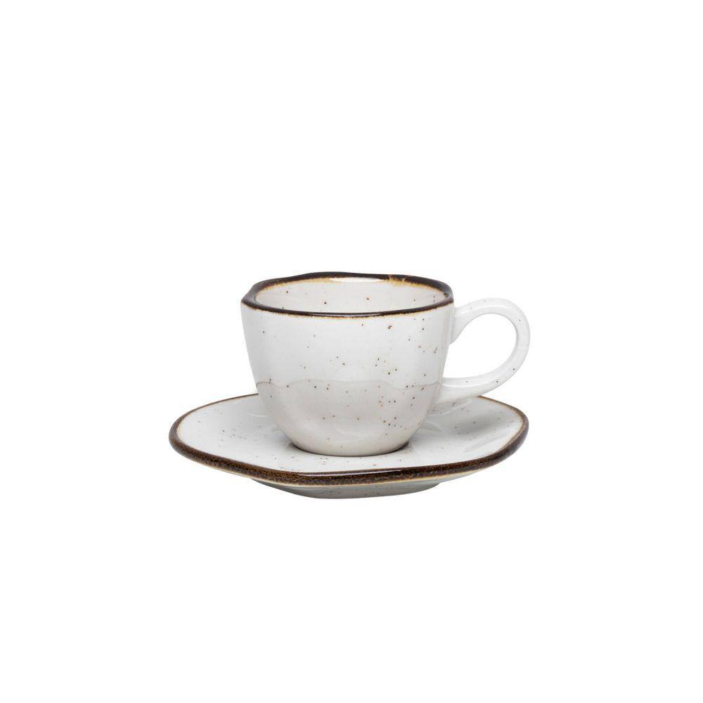 Kit 6 Xícaras de Cafezinho 75ml Porcelana Ryo Maresia Oxford