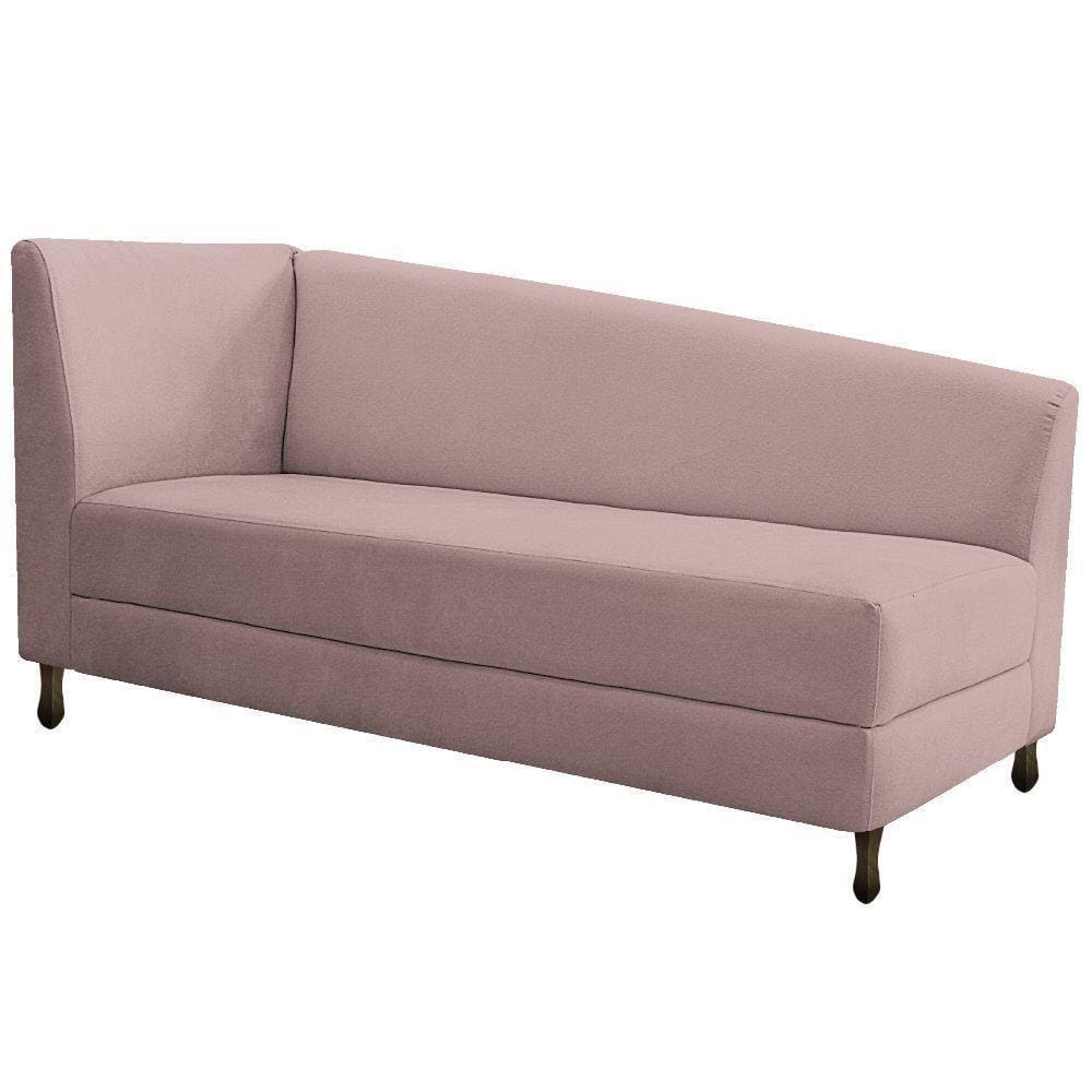 Diva Recamier Heitor 160cm Lado Direito Linho Rosê