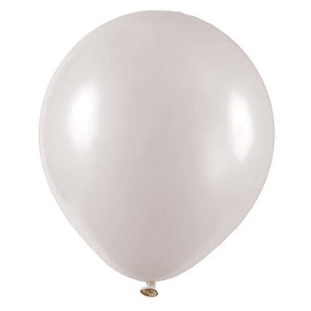 BALÃO LISO - ART-LATEX Nº16 - METAL BRANCO - Pacote com 12 unidades