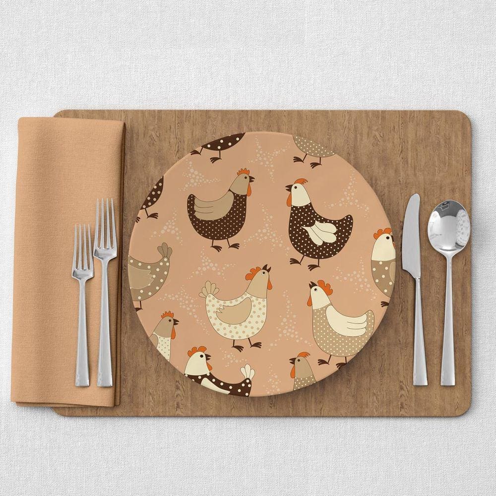 Kit Capa de Sousplat Estampado com Guardanapos Mesa Posta Jogo Americano 06 Lugares - Decoração Cozinha