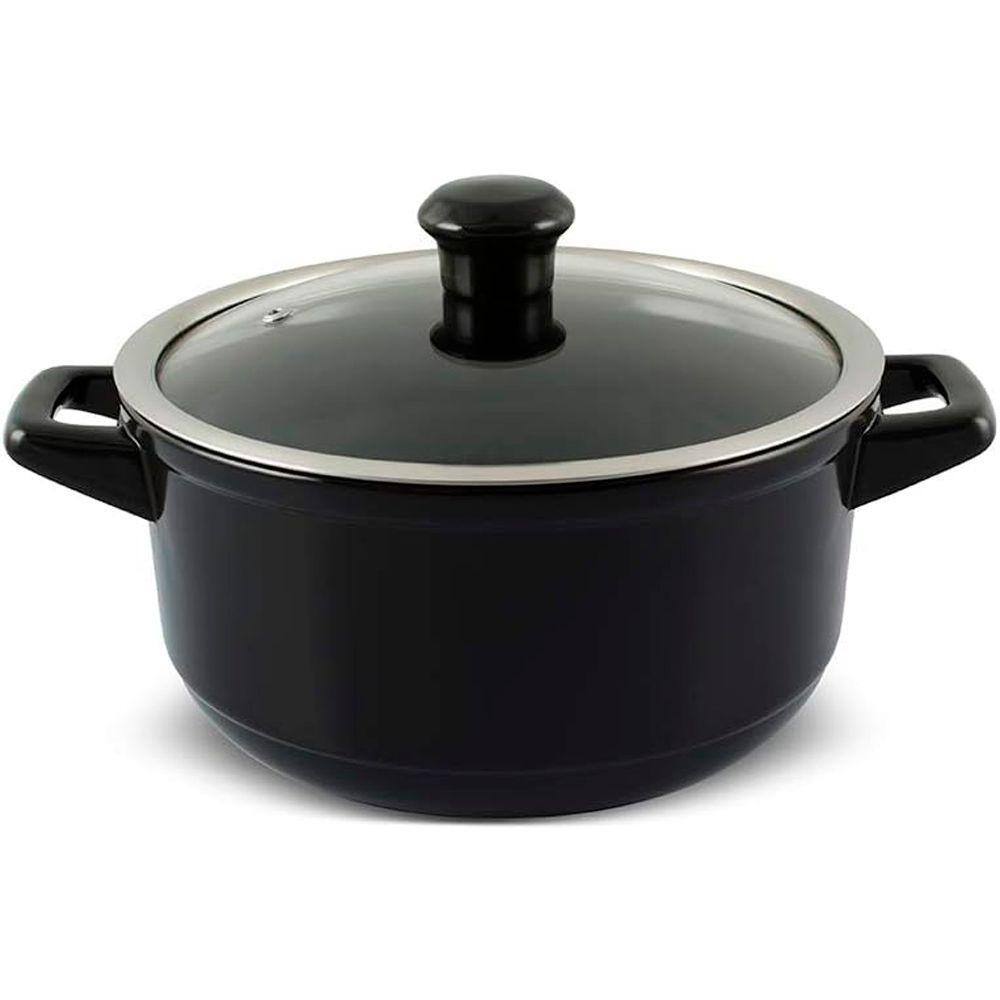 Caçarola Ceraflame Duo 22cm 3200ml Preto