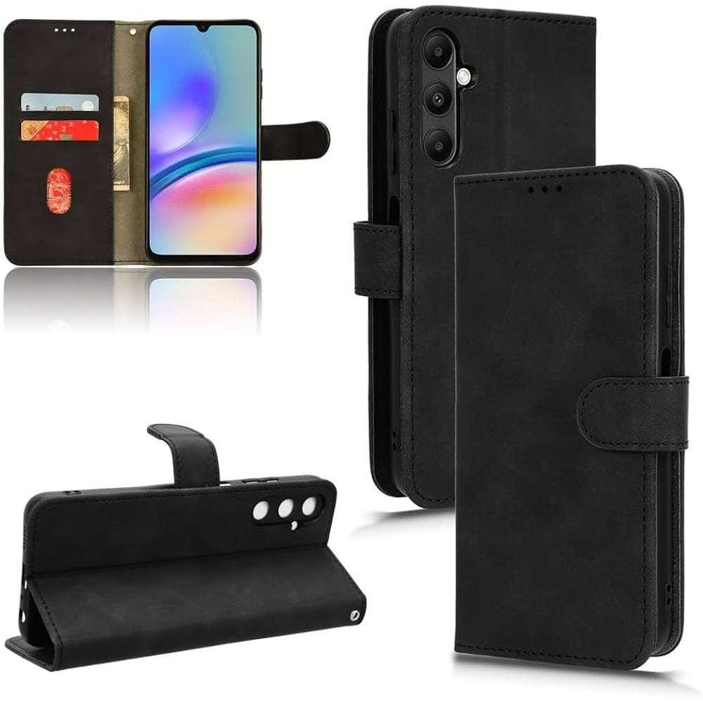 Capinha Carteira Flip P/Samsung A15 Com Porta Cartão - Preta