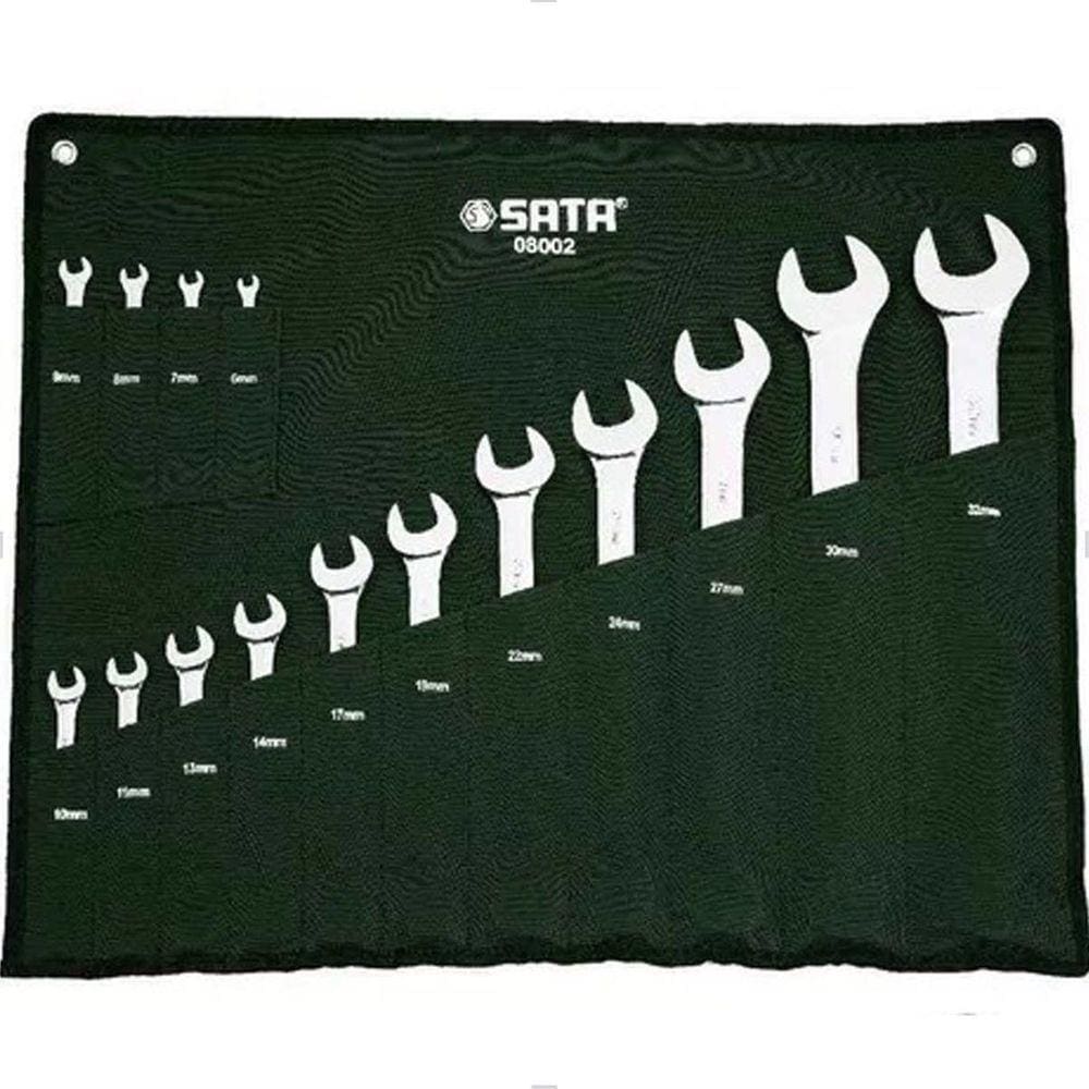 Jogo de Chave Combinada 6 a 32mm 15pçs ST08002SJ Sata