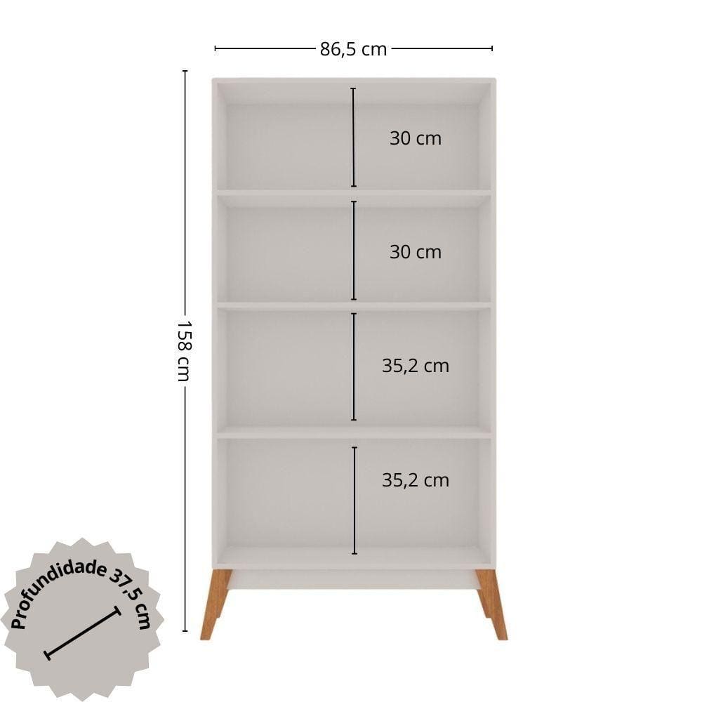 Cristaleira Ibiza com 2 Portas De Vidro Canelado / Branco