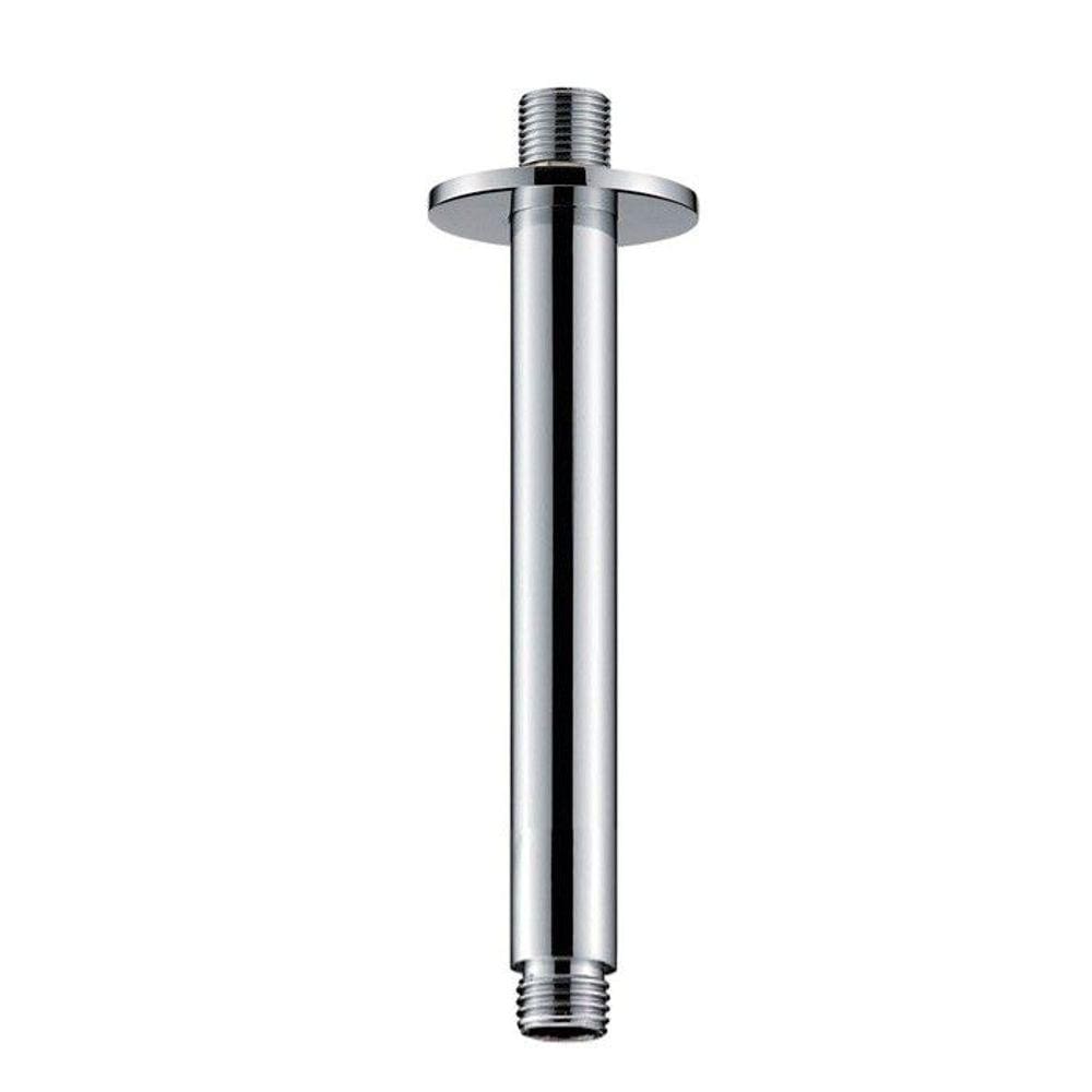 Ducha de Inox Quadrada 30x30 cm de Teto Cromada Braço Redondo PEX