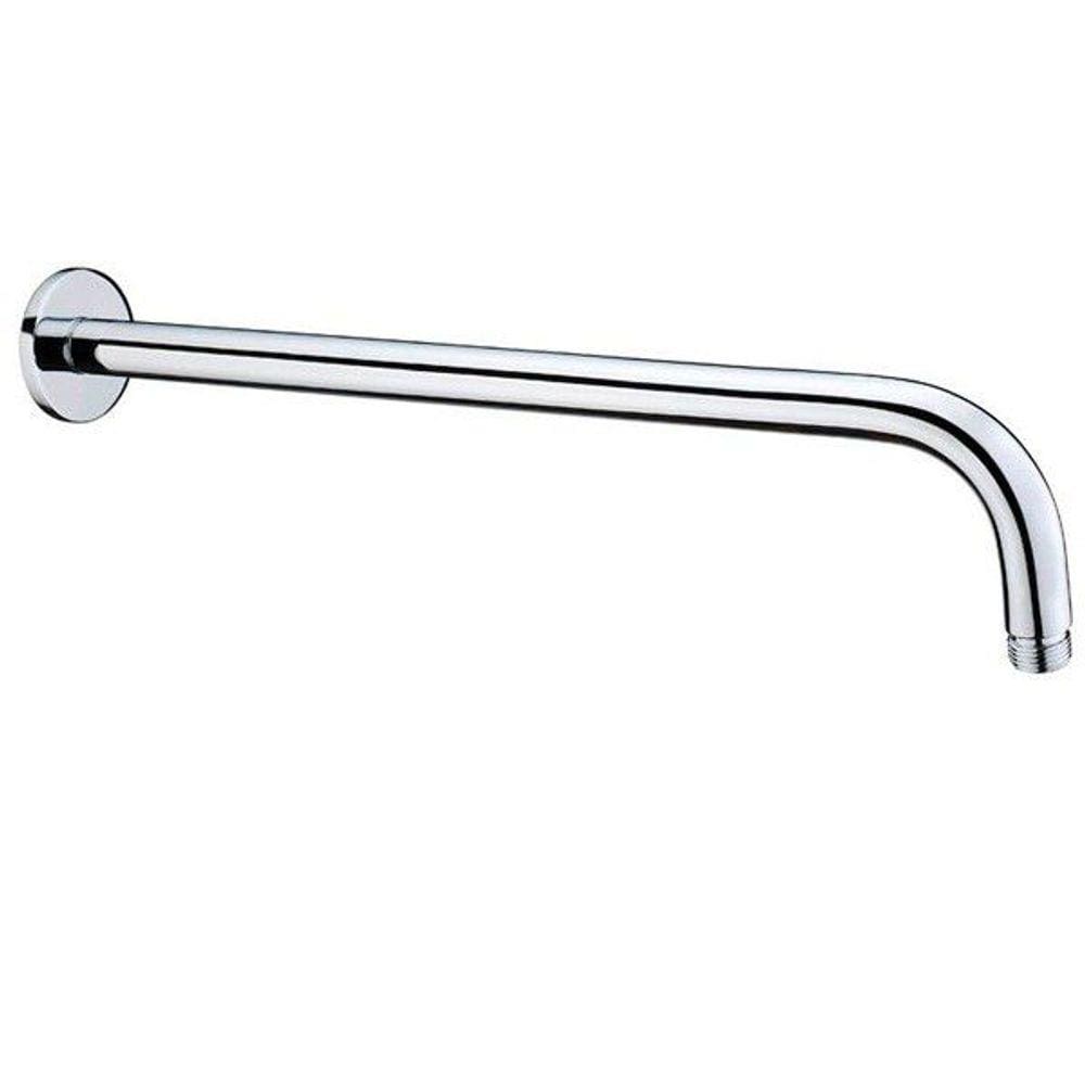 Ducha de Inox Quadrada 20x20 cm de Parede Cromada Braço Redondo PEX