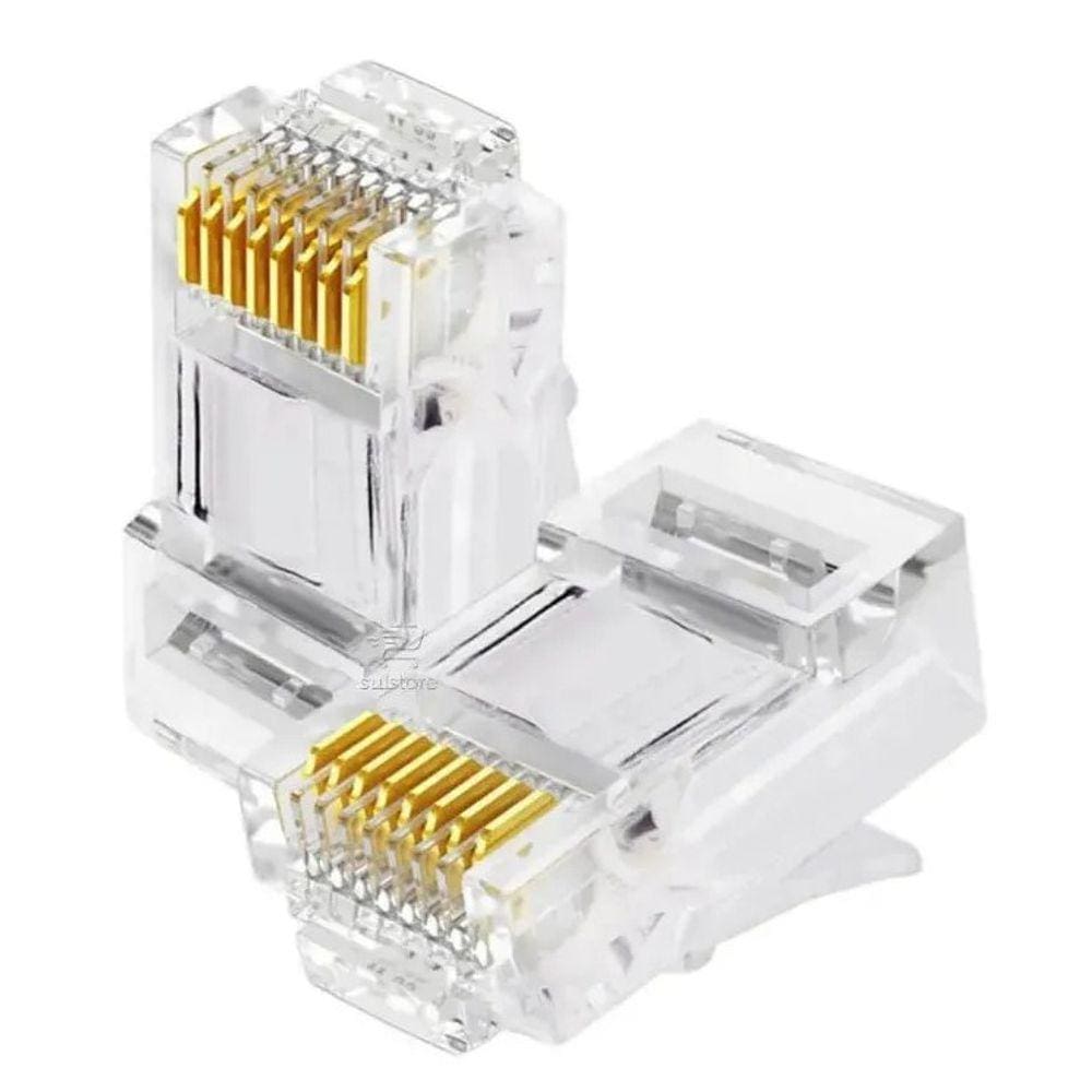 Conector RJ45 Macho Pacote c/ 100Pcs