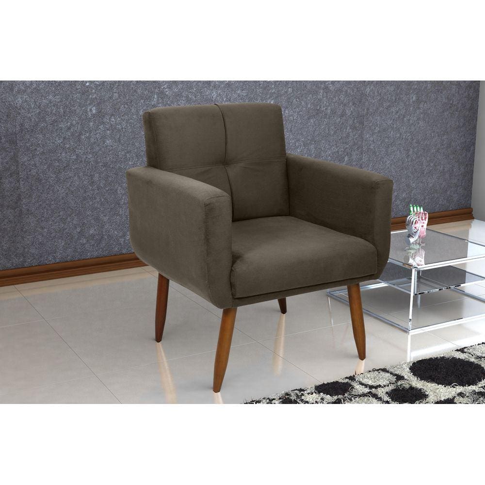 Poltrona Decorativa Havana Suede Cappuccino B255 - Matrix
