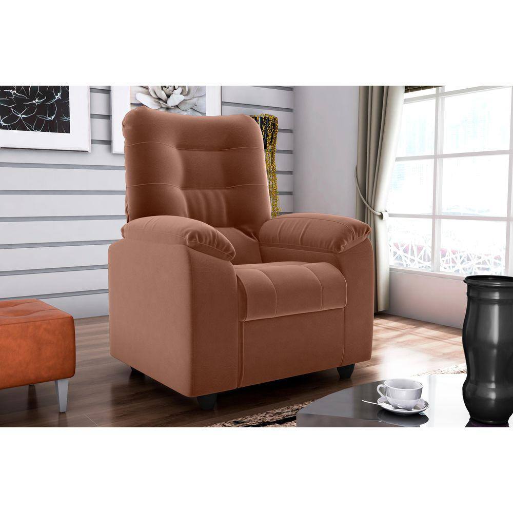 Poltrona Reclinável MX61 Onix Veludo Cobre E435 - Matrix